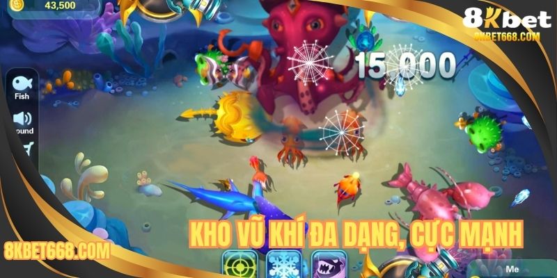 Kho vũ khí đa dạng, cực mạnh