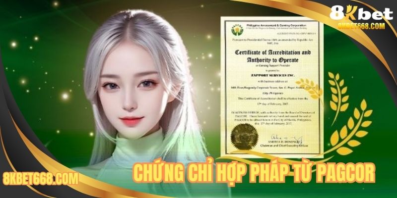 Chứng chỉ hợp pháp tử PAGCOR